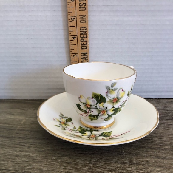 Vtg Delphine Bone China Teacup and Saucer - Picture 7 of 9